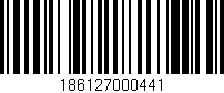 Código de barras (EAN, GTIN, SKU, ISBN): '186127000441'
