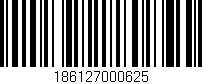 Código de barras (EAN, GTIN, SKU, ISBN): '186127000625'