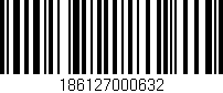 Código de barras (EAN, GTIN, SKU, ISBN): '186127000632'
