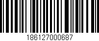 Código de barras (EAN, GTIN, SKU, ISBN): '186127000687'