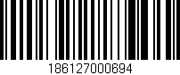 Código de barras (EAN, GTIN, SKU, ISBN): '186127000694'