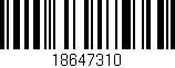 Código de barras (EAN, GTIN, SKU, ISBN): '18647310'
