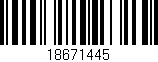 Código de barras (EAN, GTIN, SKU, ISBN): '18671445'