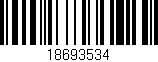 Código de barras (EAN, GTIN, SKU, ISBN): '18693534'