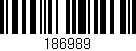 Código de barras (EAN, GTIN, SKU, ISBN): '186989'