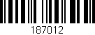 Código de barras (EAN, GTIN, SKU, ISBN): '187012'