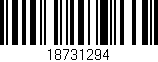 Código de barras (EAN, GTIN, SKU, ISBN): '18731294'