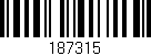 Código de barras (EAN, GTIN, SKU, ISBN): '187315'