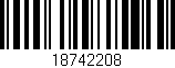 Código de barras (EAN, GTIN, SKU, ISBN): '18742208'