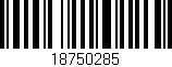 Código de barras (EAN, GTIN, SKU, ISBN): '18750285'