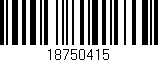 Código de barras (EAN, GTIN, SKU, ISBN): '18750415'