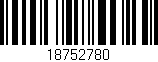 Código de barras (EAN, GTIN, SKU, ISBN): '18752780'