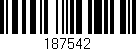 Código de barras (EAN, GTIN, SKU, ISBN): '187542'