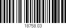 Código de barras (EAN, GTIN, SKU, ISBN): '18758.03'