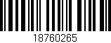 Código de barras (EAN, GTIN, SKU, ISBN): '18760265'