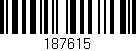 Código de barras (EAN, GTIN, SKU, ISBN): '187615'
