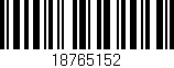 Código de barras (EAN, GTIN, SKU, ISBN): '18765152'