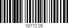 Código de barras (EAN, GTIN, SKU, ISBN): '18772.05'