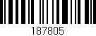 Código de barras (EAN, GTIN, SKU, ISBN): '187805'