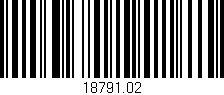 Código de barras (EAN, GTIN, SKU, ISBN): '18791.02'