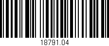 Código de barras (EAN, GTIN, SKU, ISBN): '18791.04'