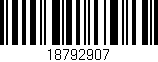 Código de barras (EAN, GTIN, SKU, ISBN): '18792907'
