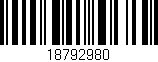 Código de barras (EAN, GTIN, SKU, ISBN): '18792980'