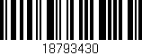 Código de barras (EAN, GTIN, SKU, ISBN): '18793430'
