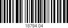 Código de barras (EAN, GTIN, SKU, ISBN): '18794.04'