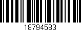 Código de barras (EAN, GTIN, SKU, ISBN): '18794583'