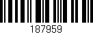 Código de barras (EAN, GTIN, SKU, ISBN): '187959'