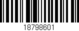 Código de barras (EAN, GTIN, SKU, ISBN): '18798601'