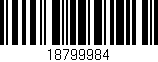 Código de barras (EAN, GTIN, SKU, ISBN): '18799984'