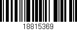 Código de barras (EAN, GTIN, SKU, ISBN): '18815369'