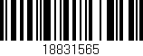 Código de barras (EAN, GTIN, SKU, ISBN): '18831565'