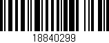 Código de barras (EAN, GTIN, SKU, ISBN): '18840299'