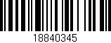 Código de barras (EAN, GTIN, SKU, ISBN): '18840345'