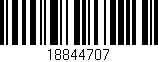 Código de barras (EAN, GTIN, SKU, ISBN): '18844707'