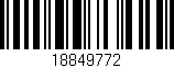 Código de barras (EAN, GTIN, SKU, ISBN): '18849772'