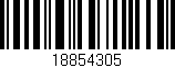 Código de barras (EAN, GTIN, SKU, ISBN): '18854305'