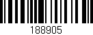 Código de barras (EAN, GTIN, SKU, ISBN): '188905'
