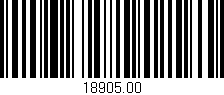 Código de barras (EAN, GTIN, SKU, ISBN): '18905.00'