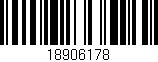 Código de barras (EAN, GTIN, SKU, ISBN): '18906178'
