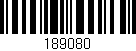 Código de barras (EAN, GTIN, SKU, ISBN): '189080'
