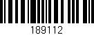 Código de barras (EAN, GTIN, SKU, ISBN): '189112'