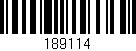 Código de barras (EAN, GTIN, SKU, ISBN): '189114'