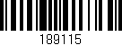 Código de barras (EAN, GTIN, SKU, ISBN): '189115'