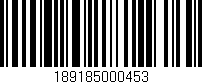 Código de barras (EAN, GTIN, SKU, ISBN): '189185000453'