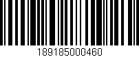 Código de barras (EAN, GTIN, SKU, ISBN): '189185000460'