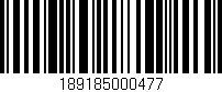 Código de barras (EAN, GTIN, SKU, ISBN): '189185000477'